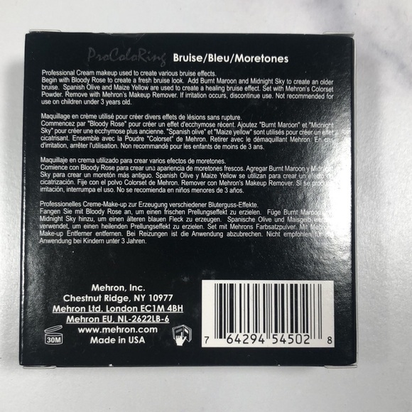 Mehron Makeup 5 Color Bruise Wheel for Special Effects - Picture 4 of 9